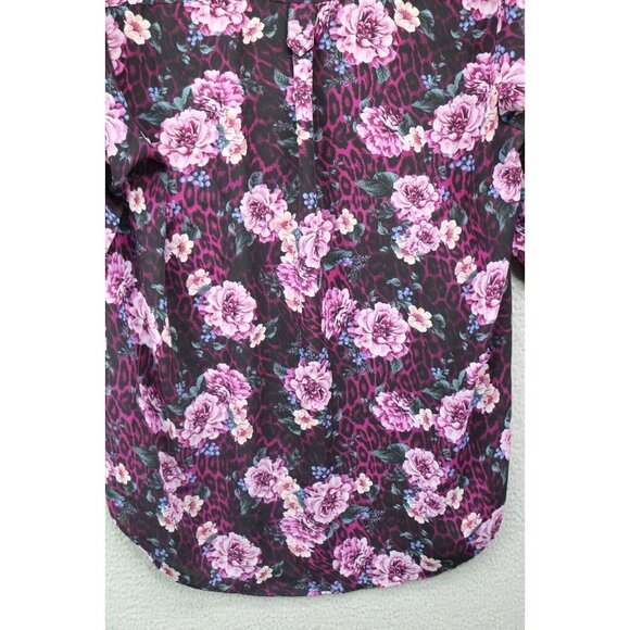 Torrid Harper Floral 3/4 Puff Sleeve Tunic-Size 00 M/L (10)-Pockets - Picture 11 of 13